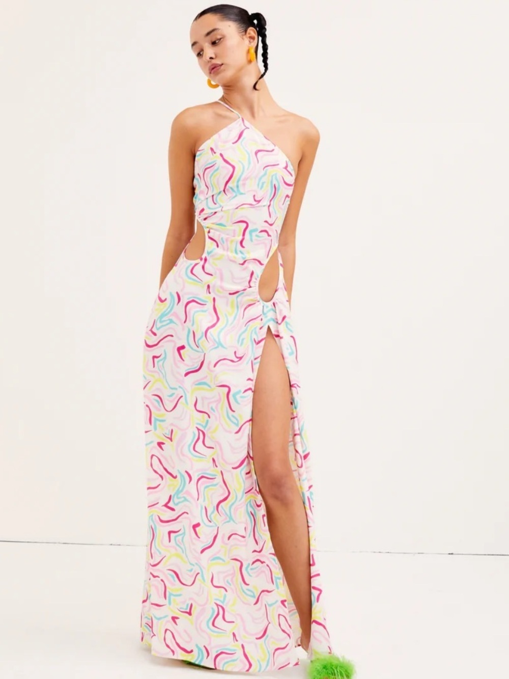 For Love and Lemons Palmer white cutout maxi M